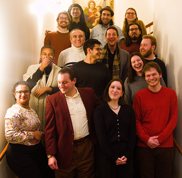 Philosophy graduate students at the 2024 department holiday party Philosophy graduate students at the 2024 department holiday party
